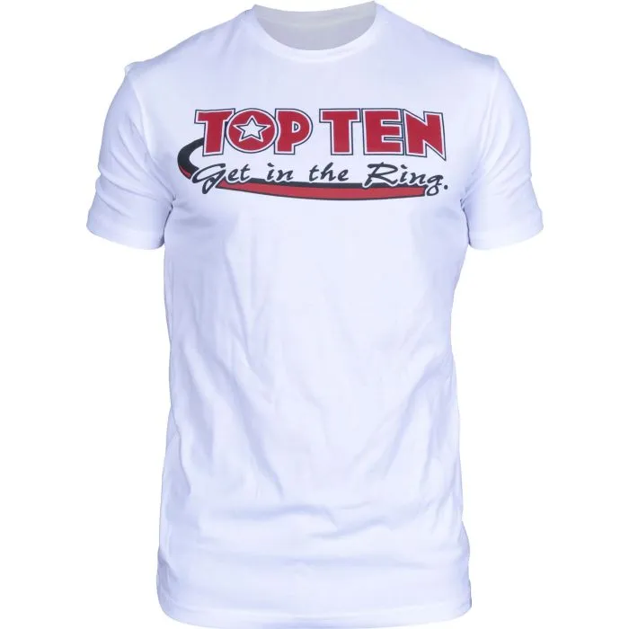 TOP TEN Original Get in the Ring T-Shirt cotone