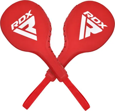 RDX T1 paddle boxe rossi pelle manico allenatore combo