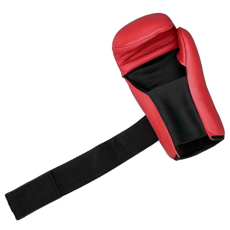 RDX WAKO T1 Guanti Point Fighter Rossi Pelle Vera