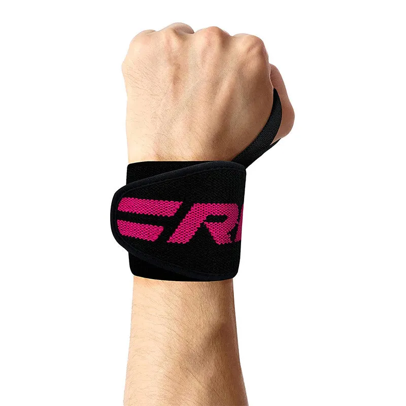 RDX W2 Polsini polso bodybuilding rosa elastici