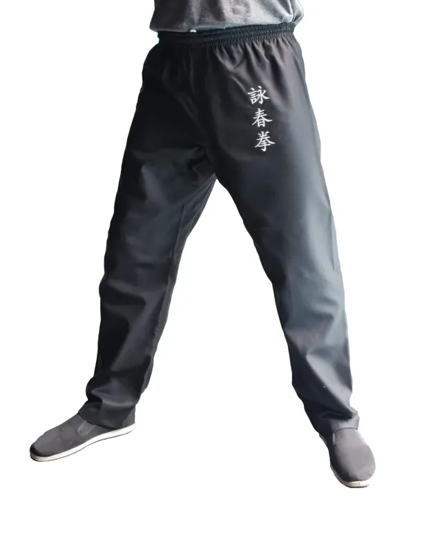 TAO Kung Fu Wing Chun pantaloni neri arti marziali M