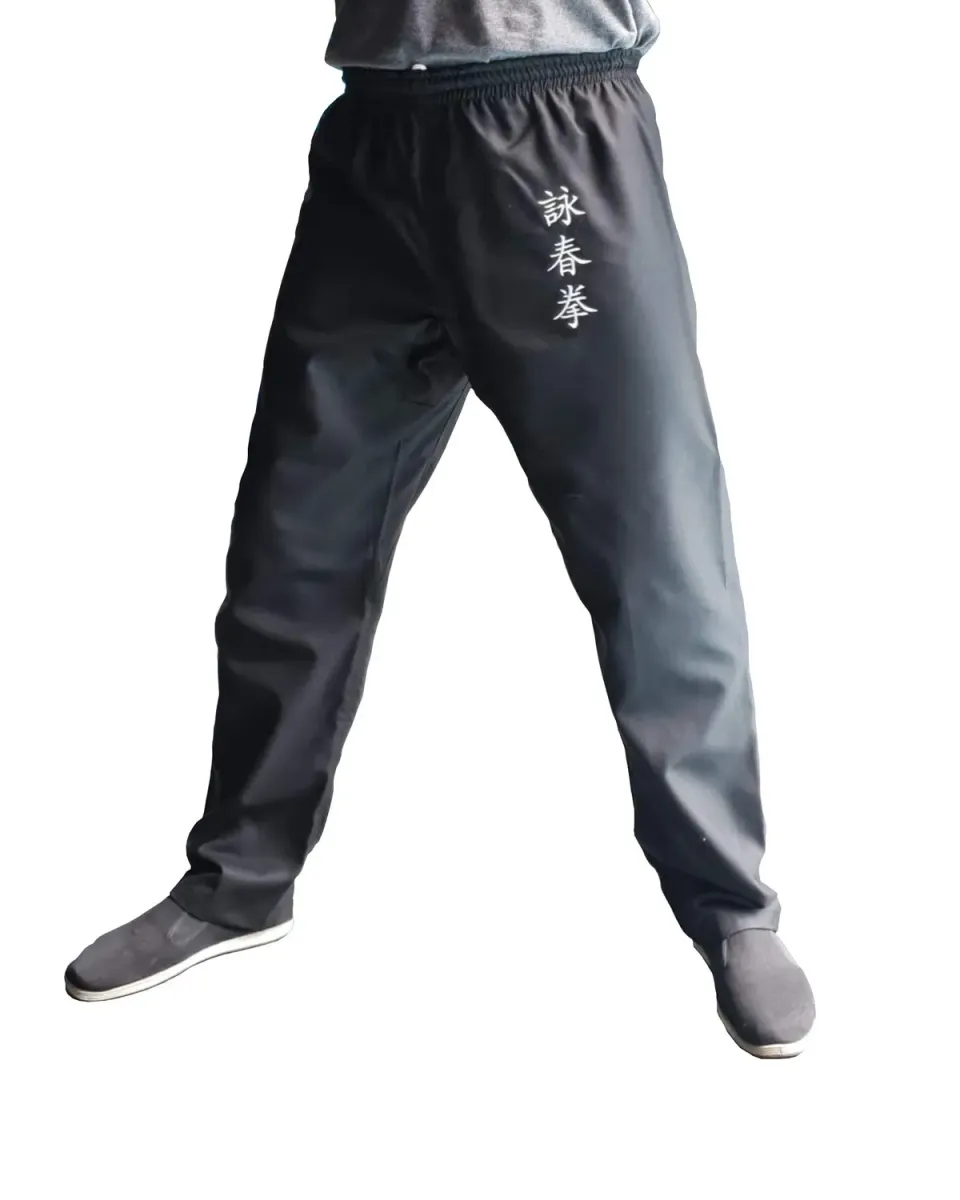 TAO Kung Fu Wing Chun pantaloni neri arti marziali M