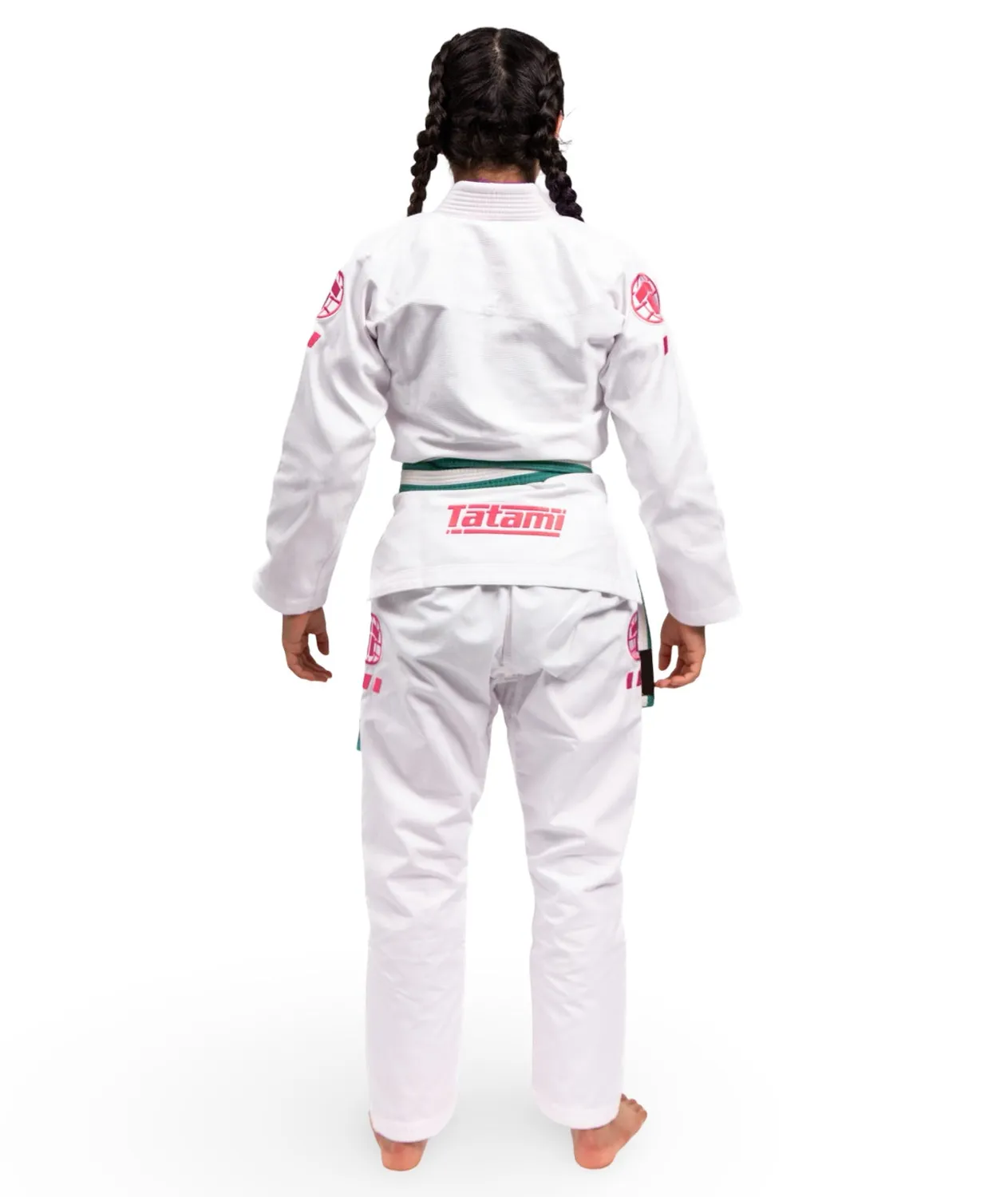 Tatami Kids Pro Series kimono BJJ bianco rosa bimbo