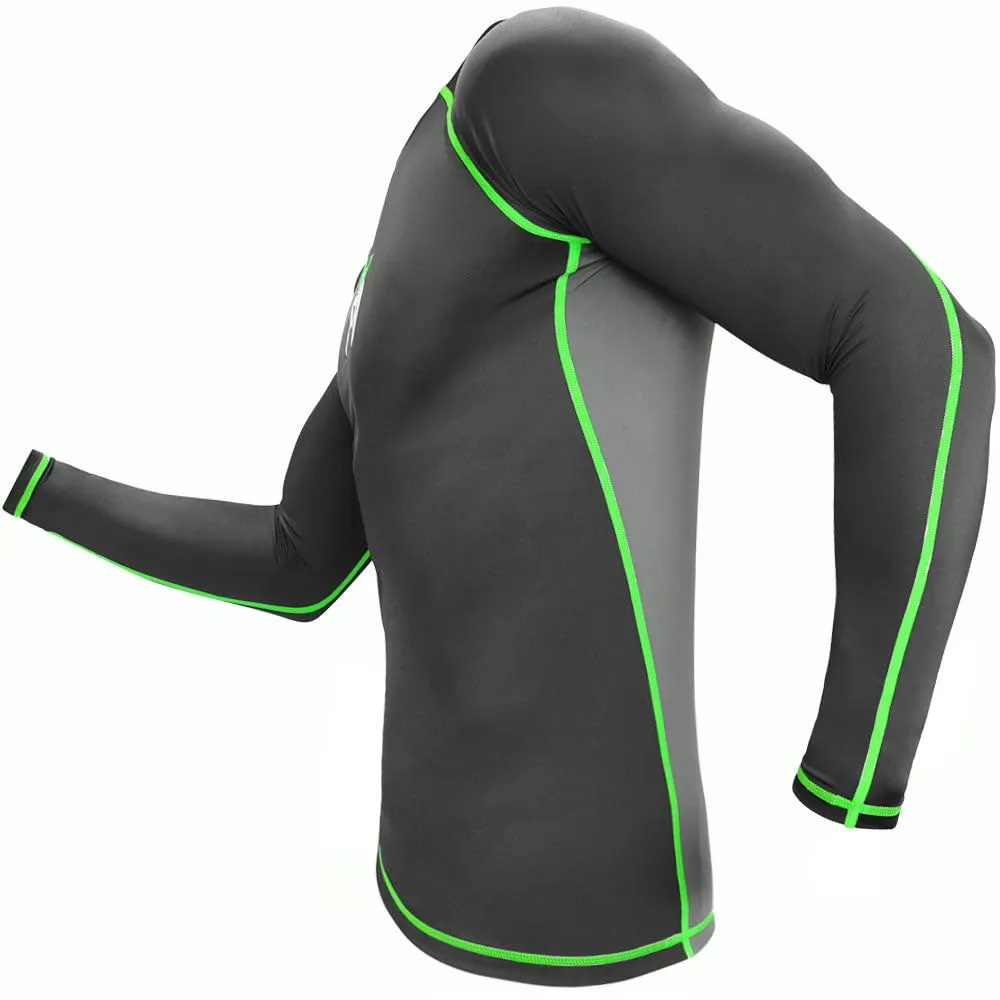 Meister MMA rashguard maniche lunghe nero-verde