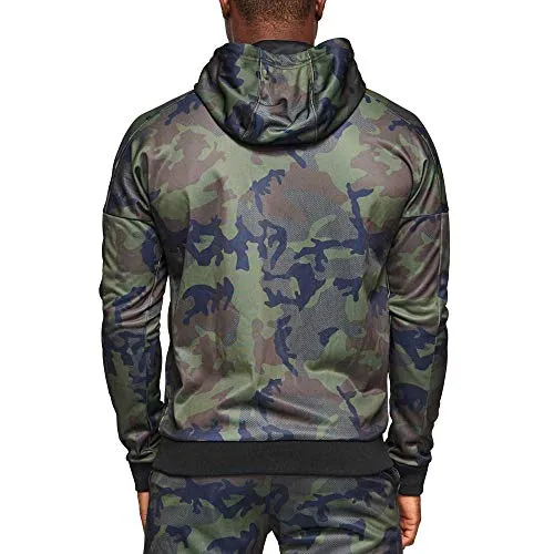 Leone1947 AB302 felpa camo verde L con zip
