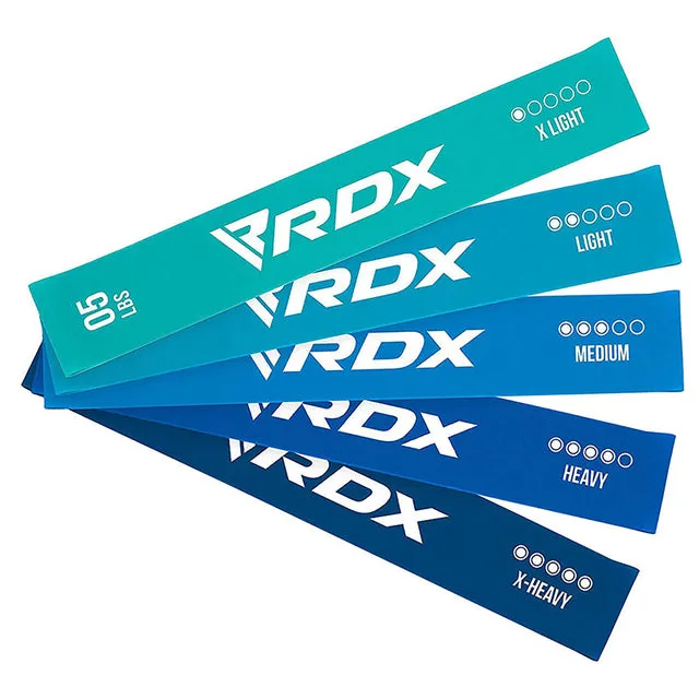 RDX MU Bande Elastiche Resistenza Set 5 Pezzi Lattice