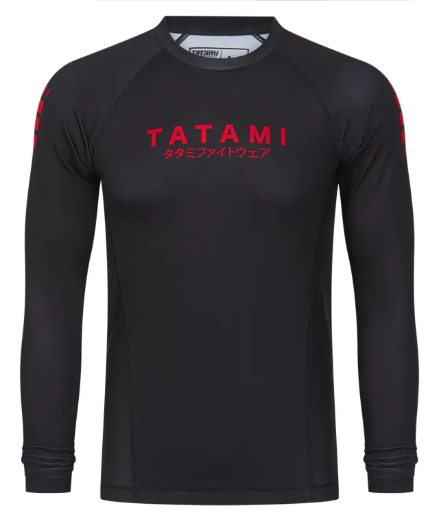 Tatami Fightwear Katakana V2 rash guard nera manica lunga uomo