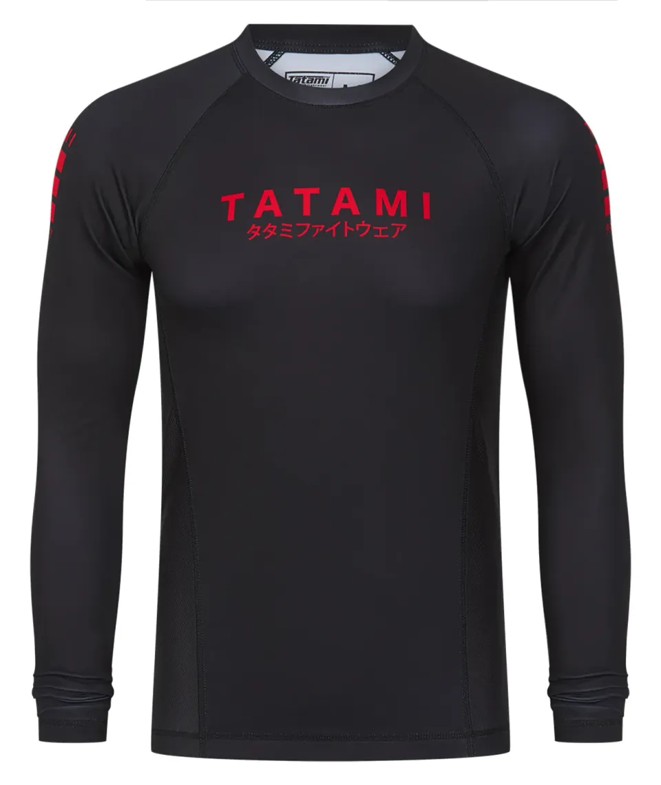 Tatami Fightwear Katakana V2 rash guard nera manica lunga uomo
