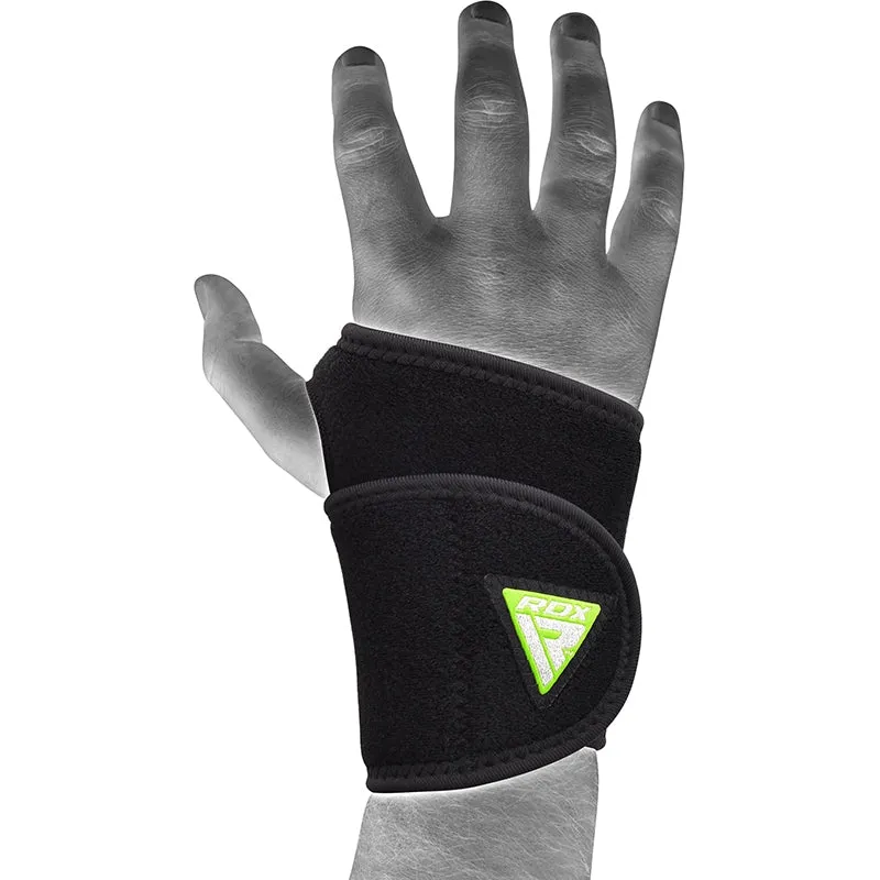 RDX W1 fascia polso palestra nero compressione