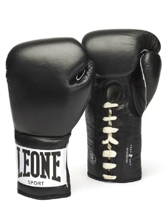 Leone1947 Anniversary GN100 guantoni boxe 14OZ neri pelle