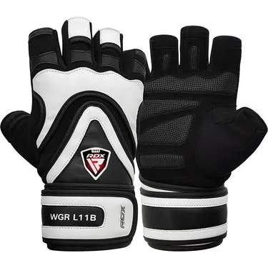 RDX L11 Guanti Palestra Mezze Dita Pelle Antiscivolo