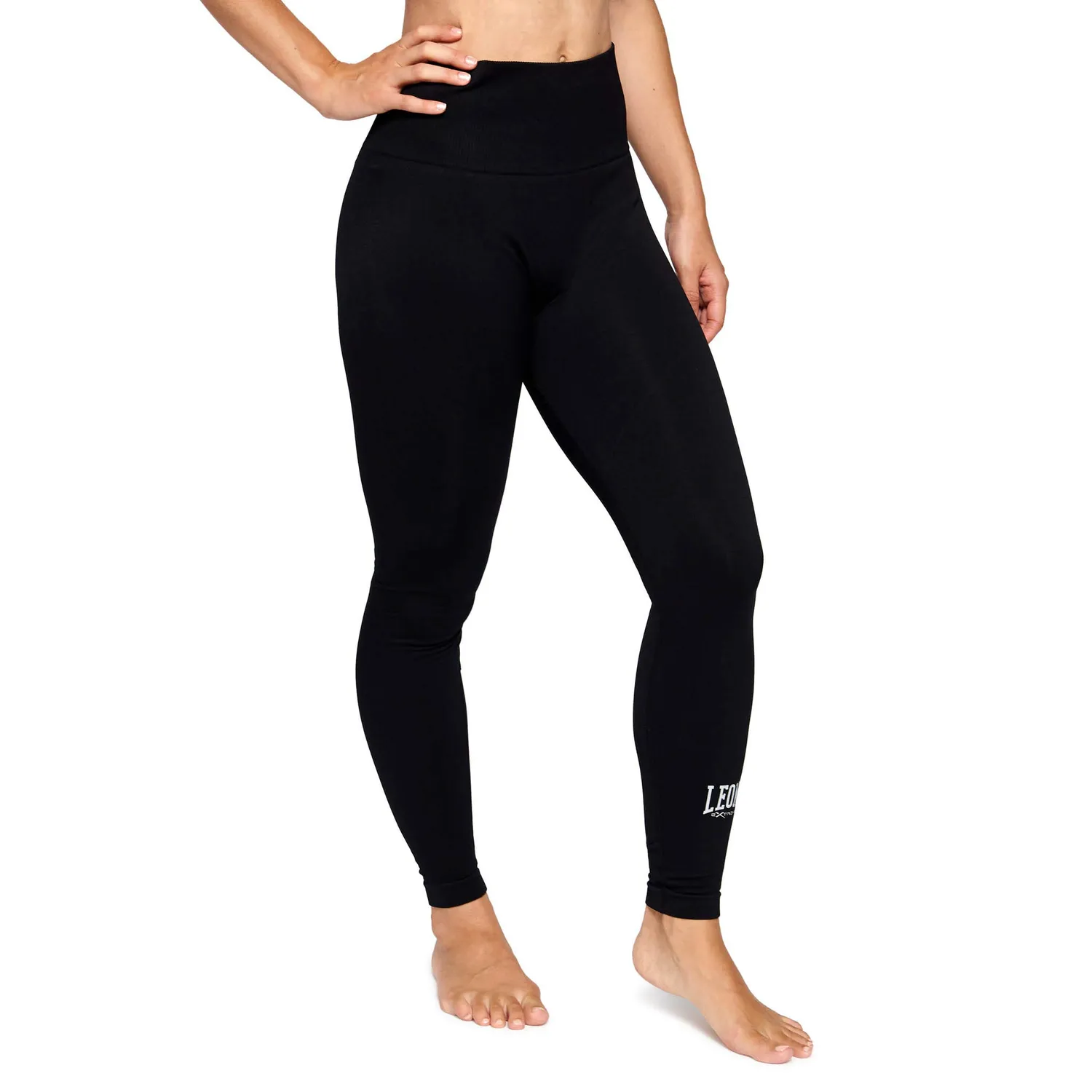 Leone1947 ABX125 leggings donna seamless nero vita alta