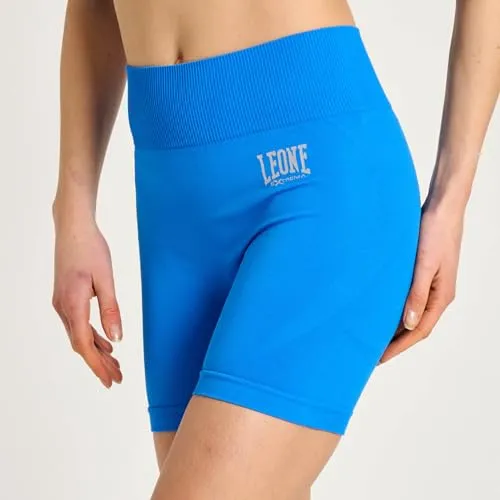 Leone1947 Logo Seamless short donna compression blu zaffiro