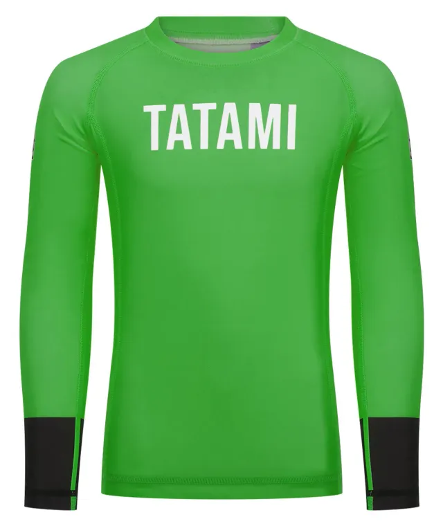 Tatami Helena rash guard bimbi verde maniche lunghe