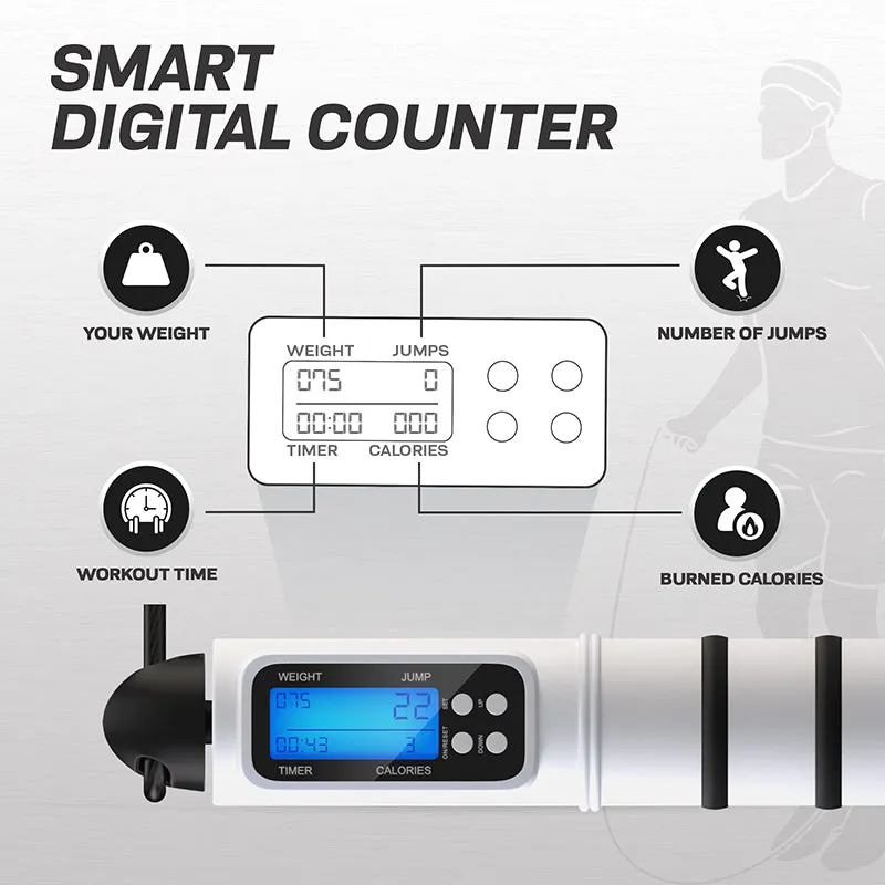 RDX Corda da Salto Digitale 10.3ft Nera con Contacalorie