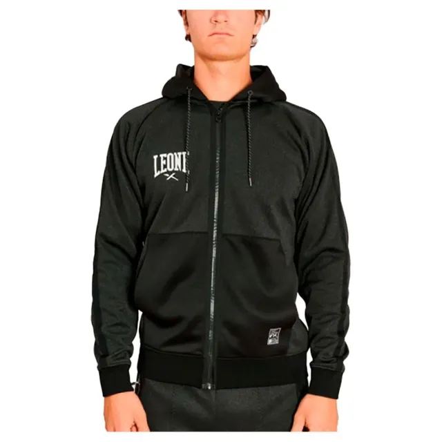 Leone1947 Melange Felpa con Cappuccio 2XL con Zip