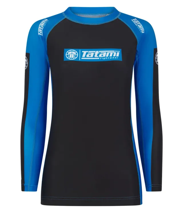 Tatami IBJJF Ranked Rash Guard Donna Manica Lunga Blu