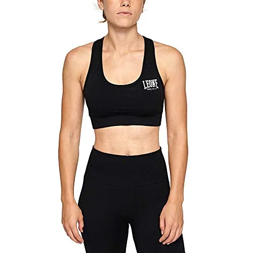Leone 1947 Logo Sports Bra Top donna nero S seamless