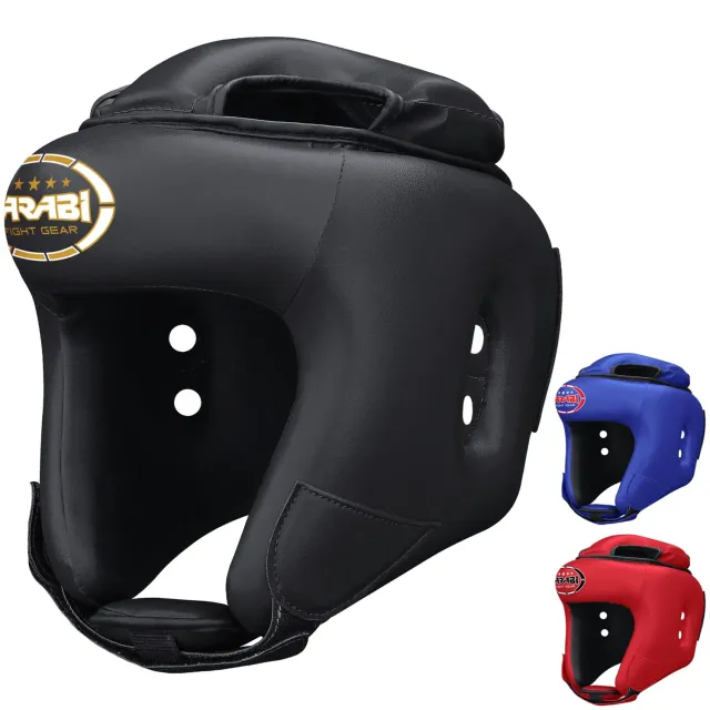 Farabi Casco Boxe Pelle Vera Leggero Sparring Vista