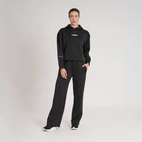 Leone 1947 Black Lion ABX360 pantaloni donna neri S gamba ampia