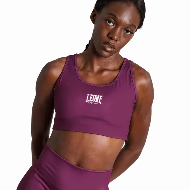 Leone 1947 ABX130 Logo top bra donna rosso ciliegia L