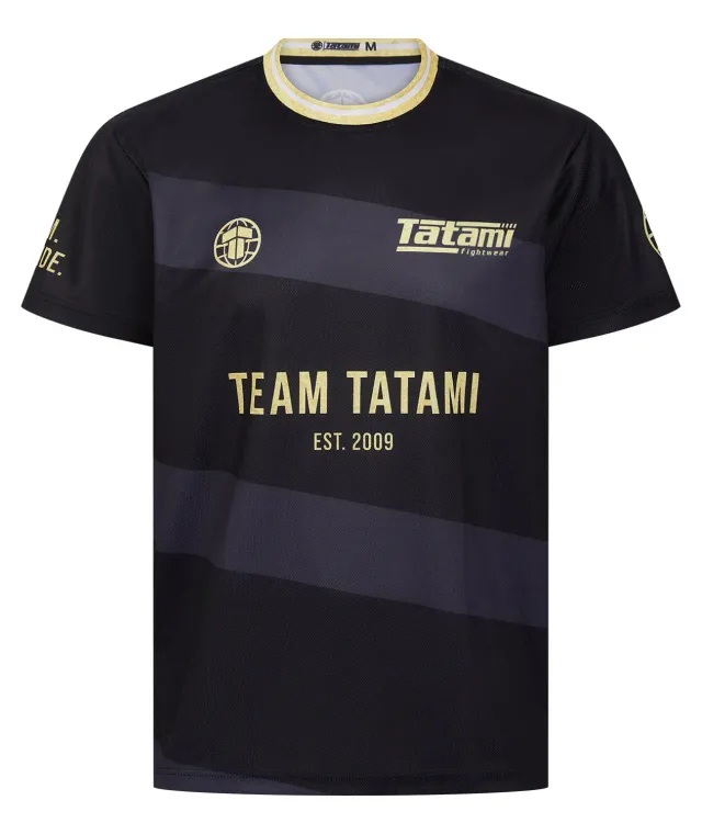 Tatami Fightwear Team Tatami t-shirt mesh nero oro uomo
