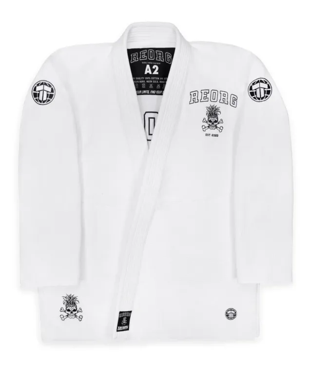Tatami Reorg Varsity kimono BJJ bianco uomo
