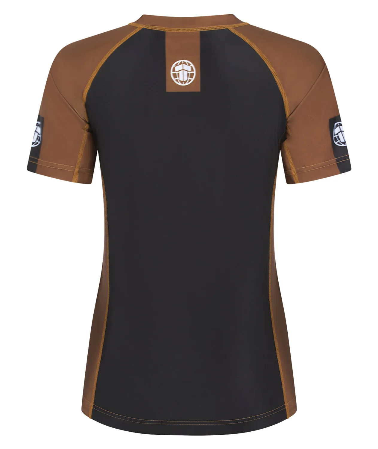 Tatami IBJJF Ranked rash guard donna marrone manica corta