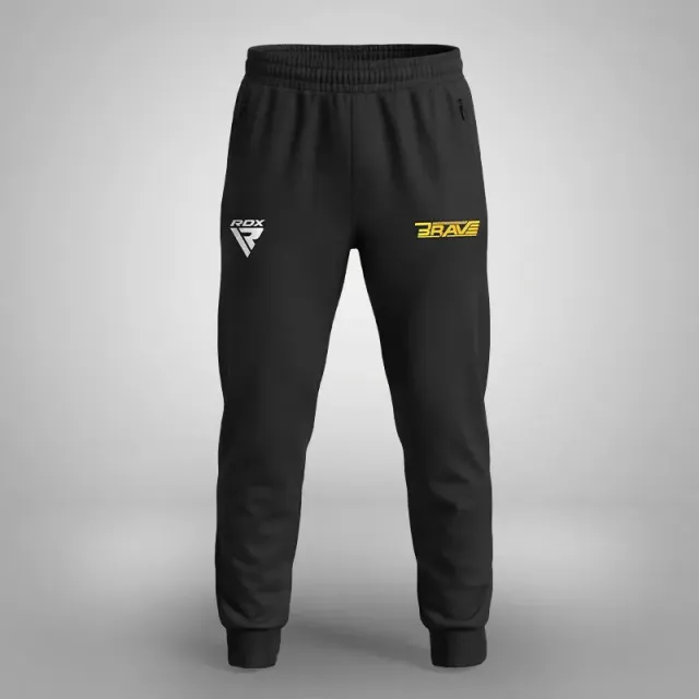 RDX Brave B1 pantaloni tuta neri cotone 300 g/m²