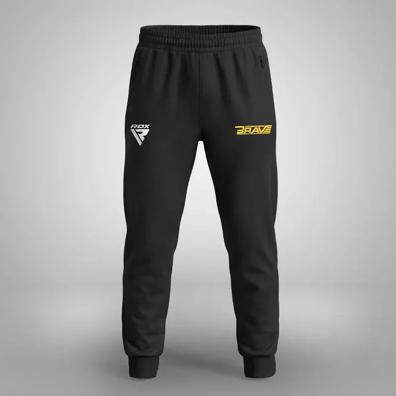 RDX Brave B1 pantaloni tuta neri cotone 300 g/m²