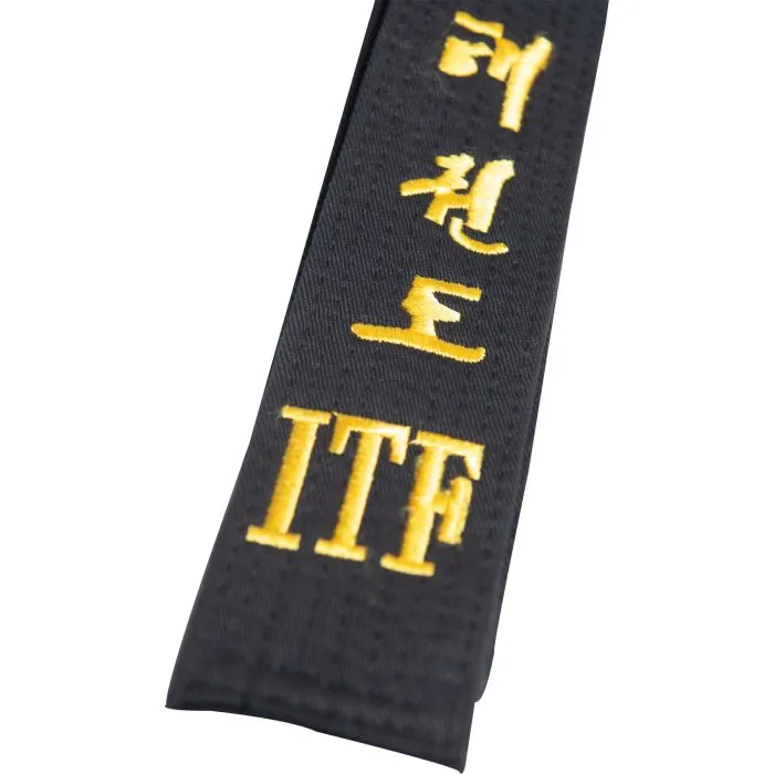 TOP TEN ITF Cintura Taekwon-Do Cotone con Ricamo