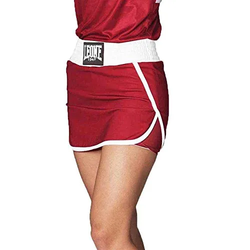 Leone1947 gonnellino boxe donna rosso con scaldamuscolo