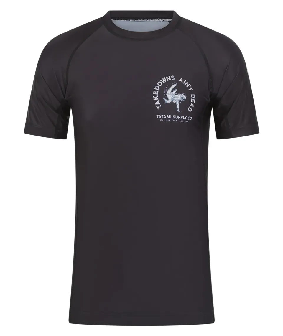Tatami Takedowns Ain't Dead rash guard manica corta nera