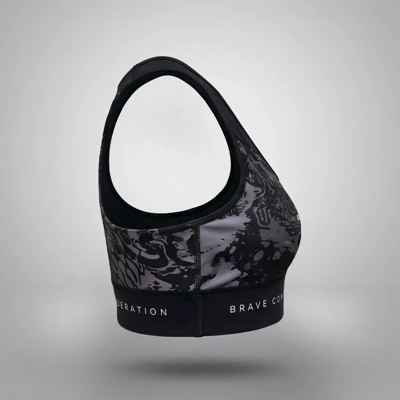 RDX Brave B2 Reggiseno Fitness Nero Grigio Taglia M