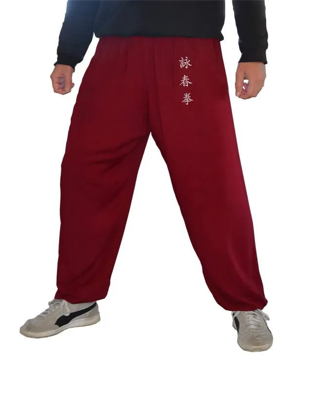 TAO Kung Fu pantaloni viscosa arti marziali Nero Kung Fu