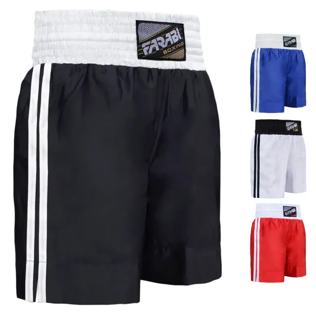 Farabi Pro pantaloncini boxe kickboxing neri 2XS satin