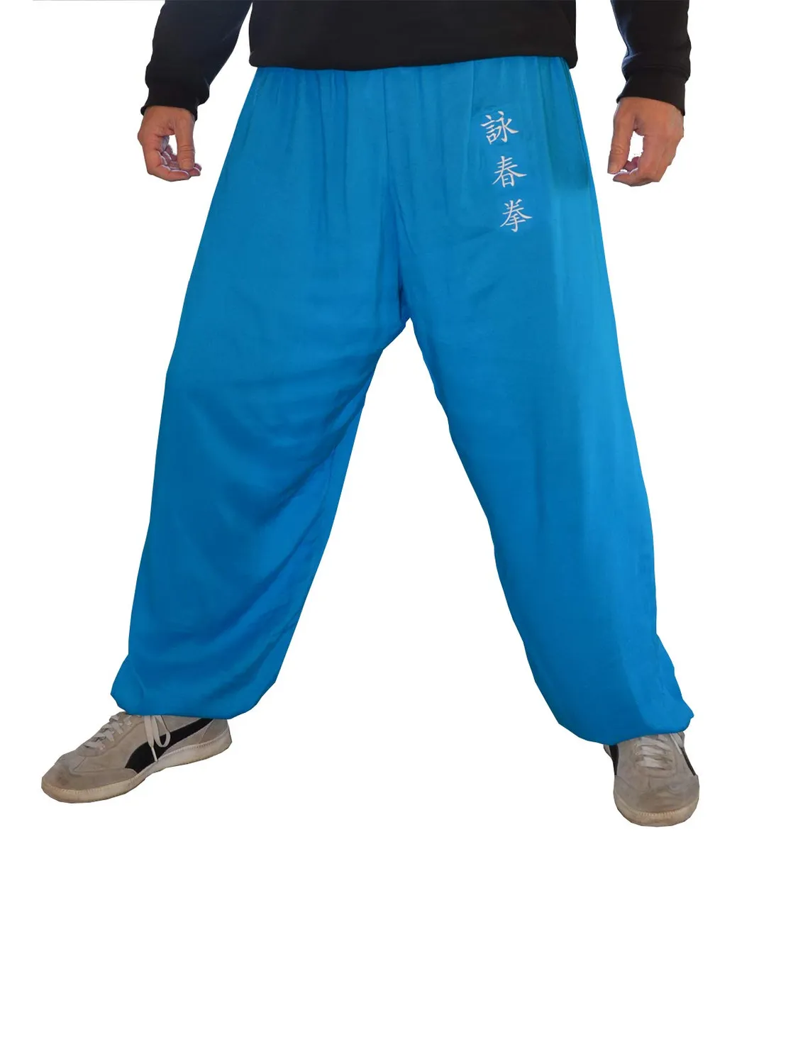 TAO Kung Fu pantaloni viscosa arti marziali Nero Kung Fu