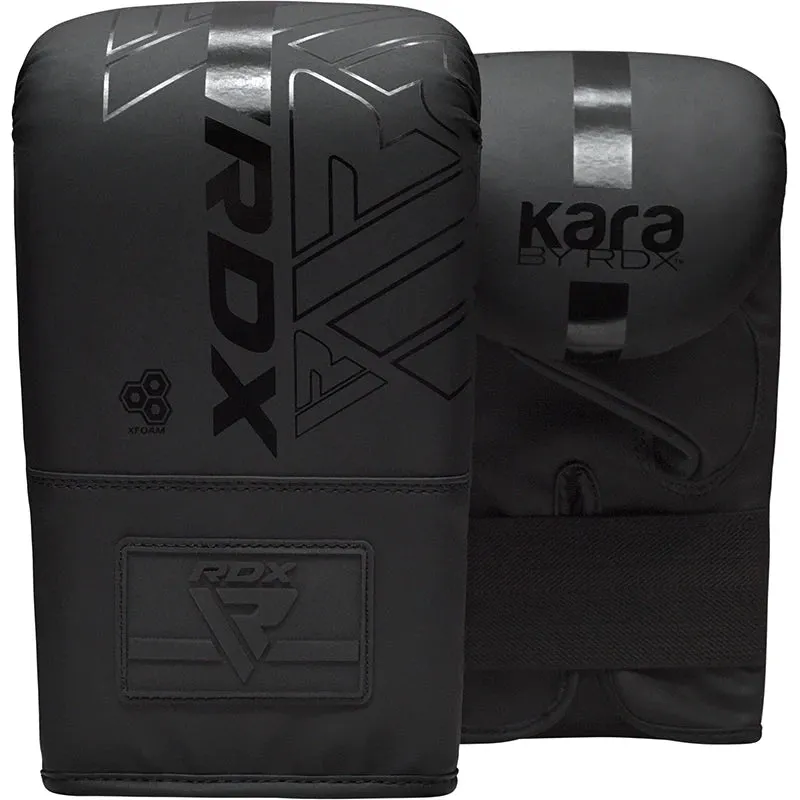 RDX sacco boxe angolare nero riempito con guanti