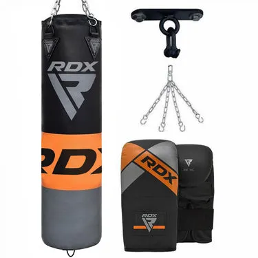 RDX F12 Sacco Boxe 4ft Set 4in1 con Guanti e Gancio