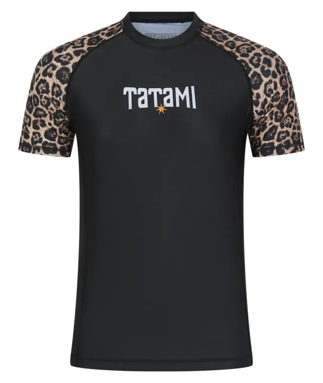 Tatami Fightwear Leopard rash guard maniche corte nera