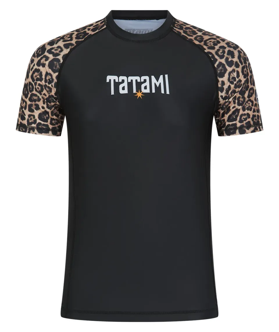 Tatami Fightwear Leopard rash guard maniche corte nera