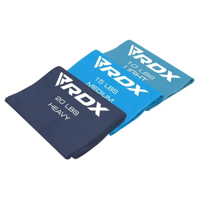 RDX B3 Fasce Elastiche Resistenza Set 3 Pezzi Blu TPE