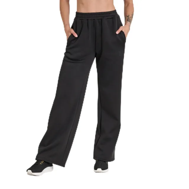 Leone 1947 Black Lion ABX360 pantaloni donna neri S gamba ampia