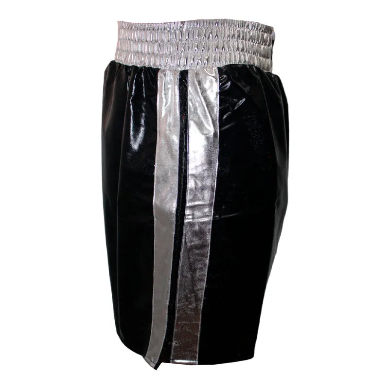 Cleto Reyes Silver Skin pantaloncini boxe M argento rosso lycra