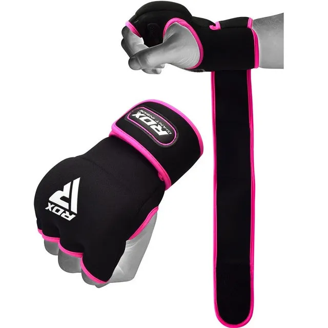 RDX X8 Sottoguanti Gel Boxe rosa con polsiera