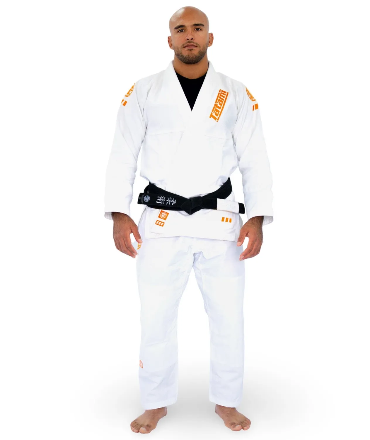 Tatami Pro Series kimono BJJ bianco leggero ricami arancioni