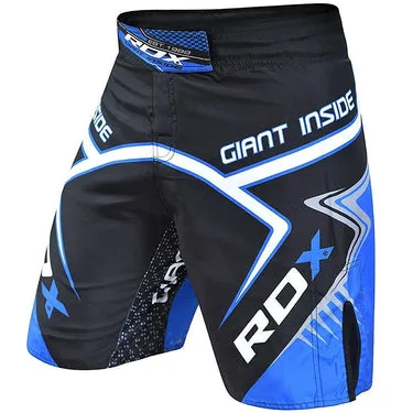 RDX R7 Pantaloncini MMA Nero Blu Elasticizzati