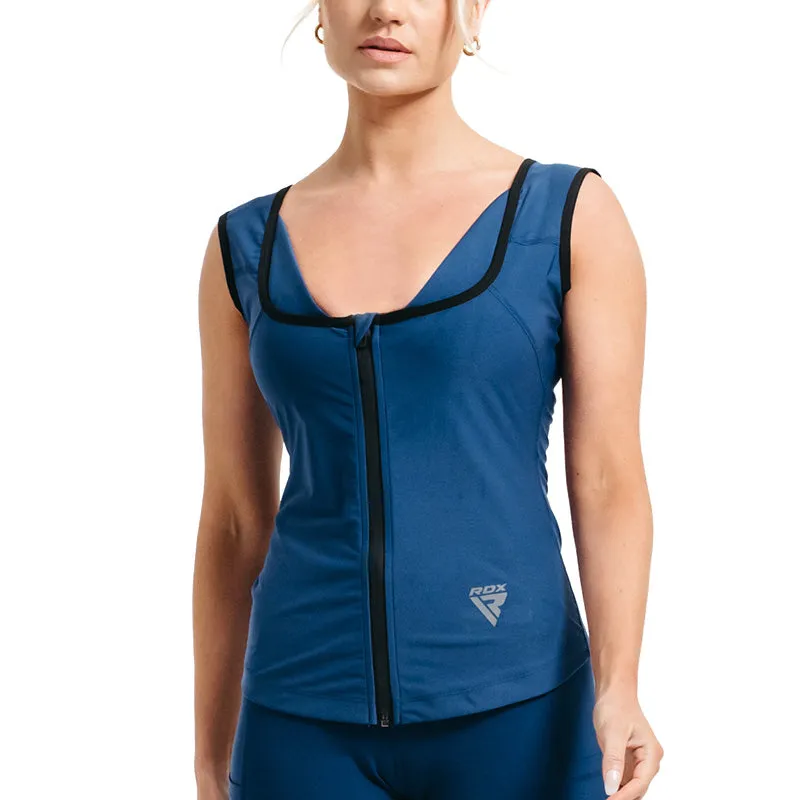 RDX W2 gilet sudore donna sauna con zip
