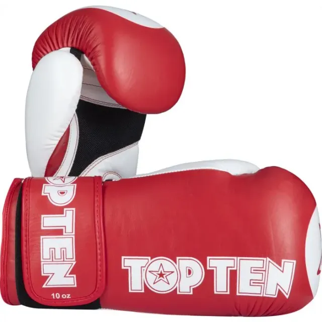 TOP TEN Star XLP Guanti Boxe Pelle 10 oz WAKO