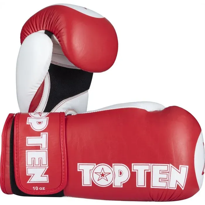 TOP TEN Star XLP Guanti Boxe Pelle 10 oz WAKO